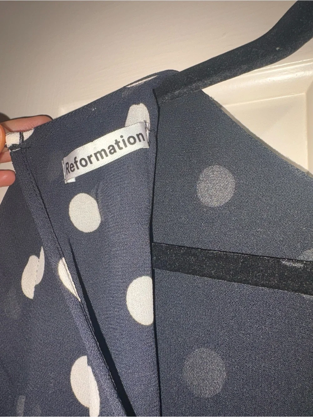 Reformation Black and White Polka Dot Maxi Dress